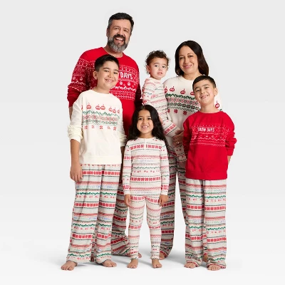 Kids' "Let It Snow" Fair Isle Microfleece Holiday Matching Family Pajama Pants - Wondershop™ Cream 3 Kids' "Let It Snow" Fair Isle Microfleece Holiday Matching Family Pajama Pants - Wondershop™ Cream - Image 3