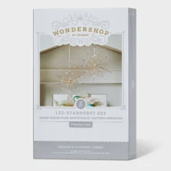 2pc 12" LED Twinkling Starburst Christmas Novelty Sculpture Light White With Gold Wire - Wondershop™ -Wondershop Shop GUEST 9e355372 5f86 4827 a9eb 2b78d2e58bd6