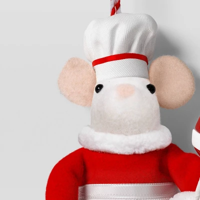 Christmas Felted Wool Mouse Lollipop Chef Ornament - Wondershop™ 2 Christmas Felted Wool Mouse Lollipop Chef Ornament - Wondershop™ - Image 2