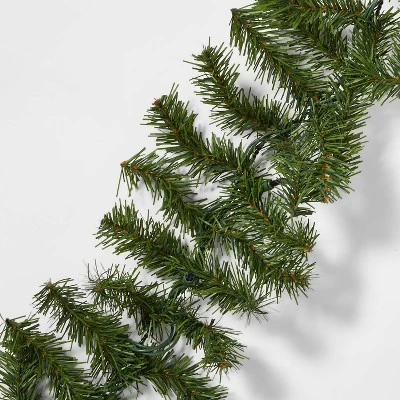 18' Pre-Lit Artificial Pine Bough Christmas Garland Green With Multicolor Lights - Wondershop™ 2 18' Pre-Lit Artificial Pine Bough Christmas Garland Green With Multicolor Lights - Wondershop™ - Image 2