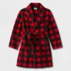 Kids' Buffalo Check Matching Family Robe - Wondershop™ Red