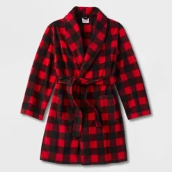 Kids' Buffalo Check Matching Family Robe - Wondershop™ Red