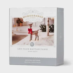 LED Faux Rattan Fawn With Red Bow Christmas Novelty Sculpture Light - Wondershop™ -Wondershop Shop GUEST ae7820a2 8302 4c3e a000 dc9754568385