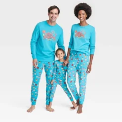 Kids' Feliz Navidad Matching Family Pajama Set - Wondershop™ With Dia Pacheco Blue -Wondershop Shop GUEST b1030d61 f317 4d41 ae1a c600e7f58759 2