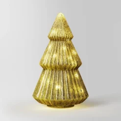 10.25" Battery Operated Lit Glass Christmas Tree Figurine - Wondershop™ -Wondershop Shop GUEST b328e3b1 f6ef 4a87 9ffe d0419e1e7255