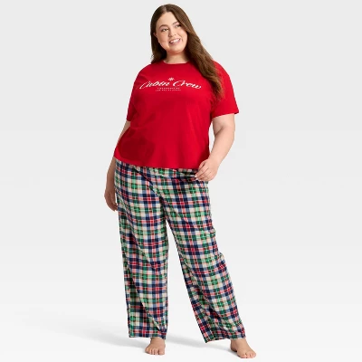 Women's "Cabin Crew" Short Sleeve Holiday Matching Family Pajama Shirt - Wondershop™ Red 2 Women's "Cabin Crew" Short Sleeve Holiday Matching Family Pajama Shirt - Wondershop™ Red - Image 2