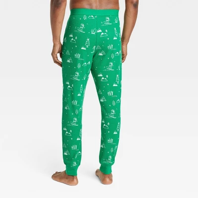 Men's Ski Scene Matching Family Thermal Pajama Pants - Wondershop™ Green 1 Men's Ski Scene Matching Family Thermal Pajama Pants - Wondershop™ Green