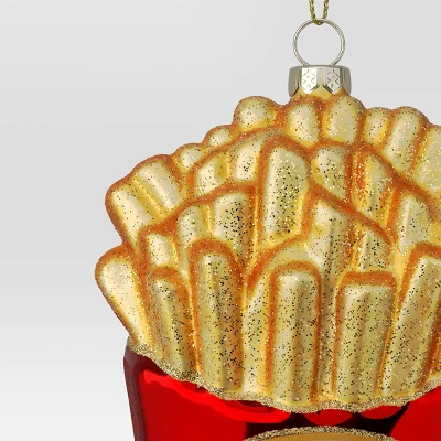 5.15" Christmas Glass French Fries Ornament - Wondershop™ 2 5.15" Christmas Glass French Fries Ornament - Wondershop™ - Image 2