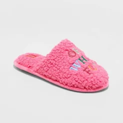Women's Holiday Oh What Fun! Scuff Slippers - Wondershop™ Pink -Wondershop Shop GUEST c3347ddd 2fa9 4eec 9c3c e1212d5d8541