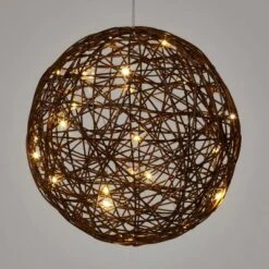 Battery Operated Brown Faux Rattan Sphere Fairy String Lights Warm White With Brown Wire - Wondershop™ -Wondershop Shop GUEST c6155a16 c543 4517 9c47 5b4965b2b6a5