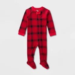 Baby Plaid Ribbed Holiday Matching Family Footed Pajama - Wondershop™ Red/Black -Wondershop Shop GUEST cded7c59 dec4 47ac ba7f b1674c4bdf76