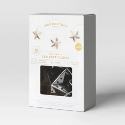 10ct LED Battery Operated Silver Star Christmas Novelty String Lights Warm White - Wondershop™ -Wondershop Shop GUEST cdeea9b1 2a93 4279 919a d8f8bd33f403