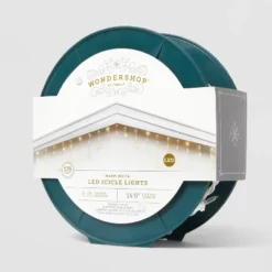 175ct LED Christmas Icicle Lights Spool Warm White With White Wire - Wondershop™ -Wondershop Shop GUEST ceec7953 1a97 4b6a a5e1 0e765a4577d4