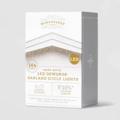 164ct LED High Density Dewdrop Garland Christmas Icicle Lights Warm White With Copper Wire - Wondershop™ -Wondershop Shop GUEST d12ae083 e551 4559 bb3c 9ad1bbd1df04