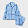 Kids' Plaid Matching Family Pajama Set - Wondershop™ Blue