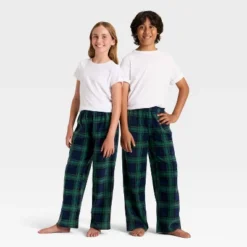 Kids' Plaid Microfleece Holiday Matching Family Pajama Pants - Wondershop™ Navy Blue -Wondershop Shop GUEST d72c6ee6 8956 4b59 98e4 e9da13be077d