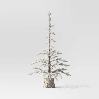 Pre-lit Flocked Balsam Fir Artificial Christmas Tree With Basket Base Warm White LED Lights - Wondershop™ 2 Pre-lit Flocked Balsam Fir Artificial Christmas Tree With Basket Base Warm White LED Lights - Wondershop™ - Image 2