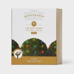 3'x4' 50ct Solar LED Christmas Net Lights With Green Wire - Wondershop™ -Wondershop Shop GUEST e2508e75 2ec5 4821 9632 550fcb4954cf
