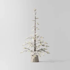Pre-lit Flocked Balsam Fir Artificial Christmas Tree With Basket Base Warm White LED Lights - Wondershop™ 11 Pre-lit Flocked Balsam Fir Artificial Christmas Tree With Basket Base Warm White LED Lights - Wondershop™ -Wondershop Shop GUEST e56e3be5 fa1d 4302 86d2 1e22da2c0fe1