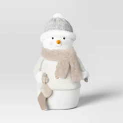 Fabric Snowman Figurine With Stocking - Wondershop™ White -Wondershop Shop GUEST e7ec6491 a20d 4f07 91f1 ef43f30d625d