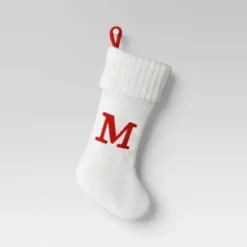 Knit Monogram Christmas Stocking White - Wondershop™ 34 Knit Monogram Christmas Stocking White - Wondershop™ -Wondershop Shop GUEST ea931c04 1c18 4a27 aaaa dd353950034b