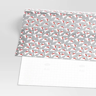30” 25 Sq Ft Christmas Roll Wrap Red White Polar Bears On Silver - Wondershop™ 2 30” 25 Sq Ft Christmas Roll Wrap Red White Polar Bears On Silver - Wondershop™ - Image 2