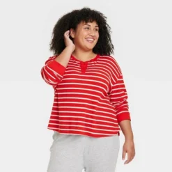 Women's Striped Matching Family Thermal Pajama Top - Wondershop™ Red -Wondershop Shop GUEST edebf4b3 81bb 4e7b 8217 10ac3773f341