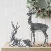 Christmas Silver Sitting Deer Decor - Wondershop™