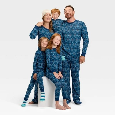 Toddler Hanukkah Ribbed Long Sleeve Shirt And Pants Holiday Matching Family Pajama Set - Wondershop™ Blue 4 Toddler Hanukkah Ribbed Long Sleeve Shirt And Pants Holiday Matching Family Pajama Set - Wondershop™ Blue - Image 4